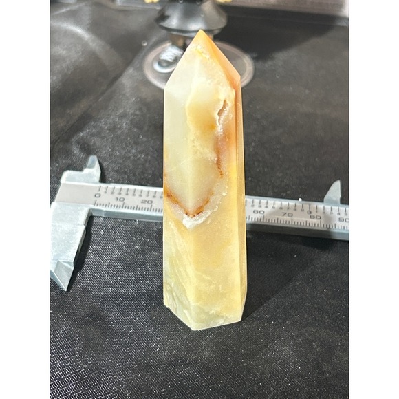 Other - Caribbean Calcite Crystal Tower Obelisk Polished Stone Specimen 3.79in #39